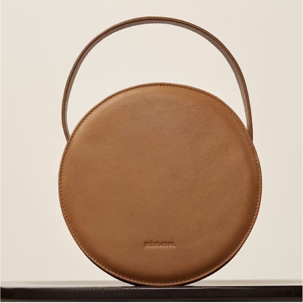 Reformation X Mint & Rose Anne Circle Bag In Cognac